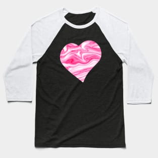 Pink Heart Valentines Day Baseball T-Shirt